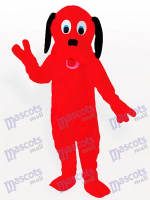 Fire Red Dog Adult Mascot Costume