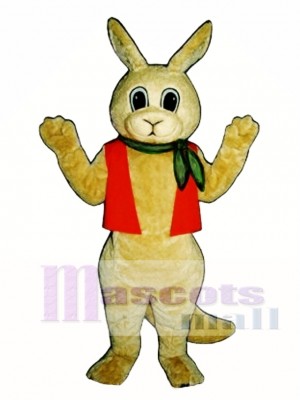 Aussie Roo Kangaroo with Neckerchief & Vest Mascot Costume