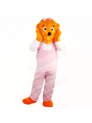 Girl Funny Lion with Pink Jumpsuits Mascot Costumes Cartoon