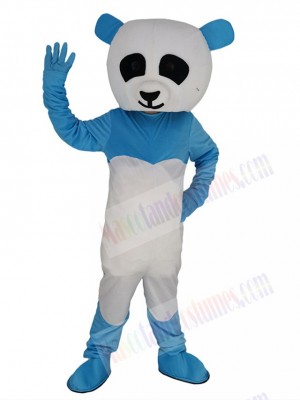 Blue and White Panda Mascot Costume Animal