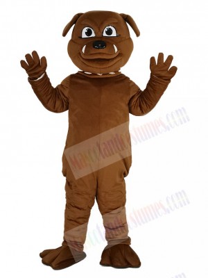 Cute Brown Bulldog Mascot Costume Animal