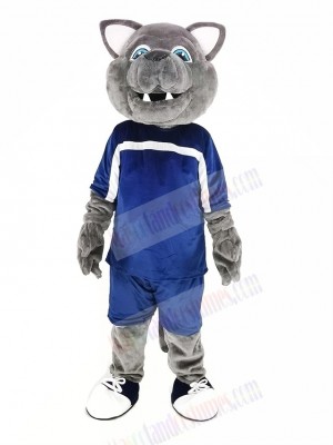 Gray Wolf in Sport Suit Mascot Costume Animal