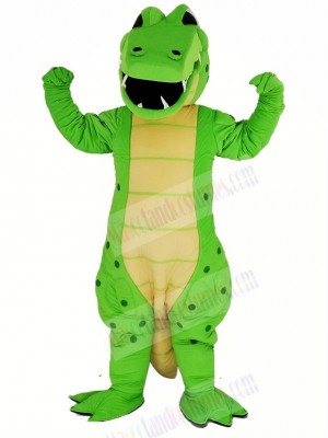 Power Green Crocodile Mascot Costume Animal