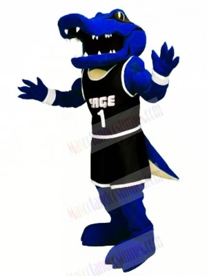 Sport Blue Alligator Mascot Costumes Cartoon