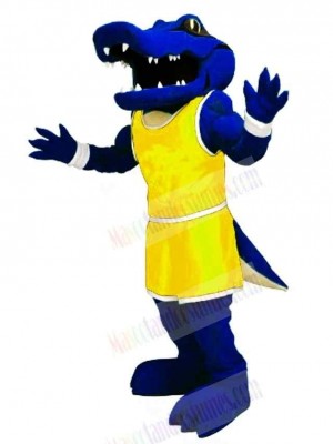 Power Alligator with Yellow Uniform Mascot Costume Animal