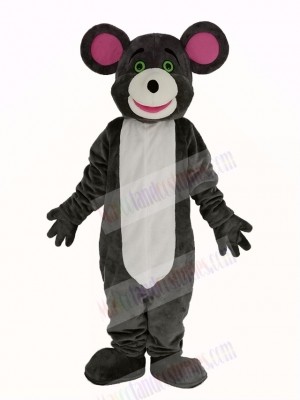 Gray Mouse Pink Ears Mascot Costume Animal