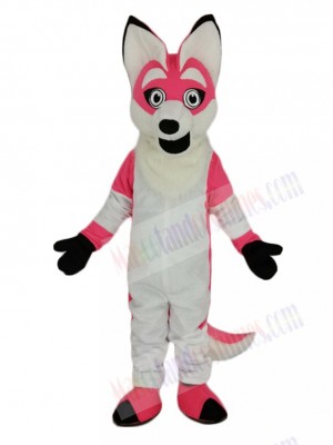 Pink Fox with Long Tail Mascot Costume