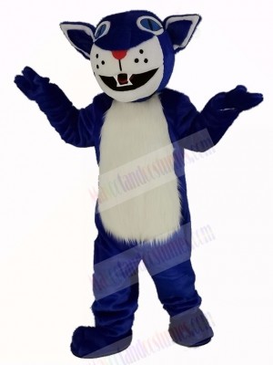 Dark Blue Wildcat Mascot Costume Animal