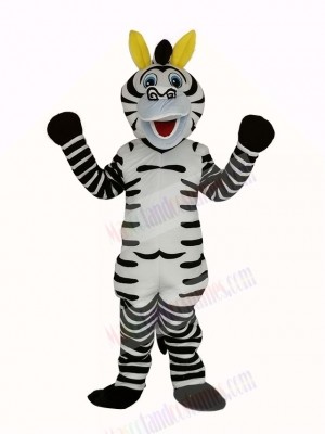 Happy Zebra Mascot Costume Animal