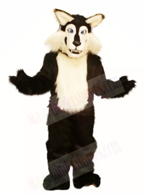 Black & White Wolf Mascot Costume Free Shipping 