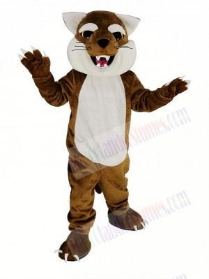 Cute Brown Bobcats Mascot Costume
