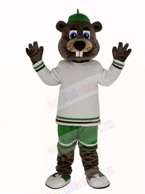 Sport Beaver with Big Nose Mascot Costume