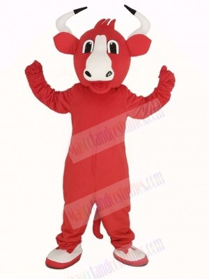 Happy Red Bull Mascot Costume