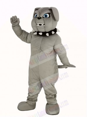 Gray Bulldog Mascot Costume