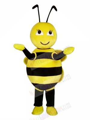 Cute Little Yellow Bee Mascot Costumes Cartoon