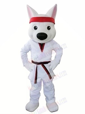 Sport White Wolf Mascot Costumes Cartoon
