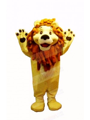 Cute Smiling Lion Mascot Costumes Cartoon