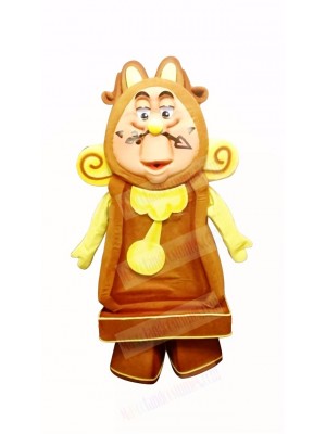 Cogsworth Clock Mascot Costume Cartoon