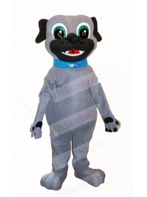 Grey Puppy Dog Mascot Costume Cartoon