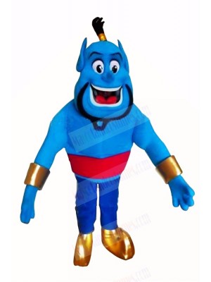 Blue Elf Genie Mascot Costume Cartoon