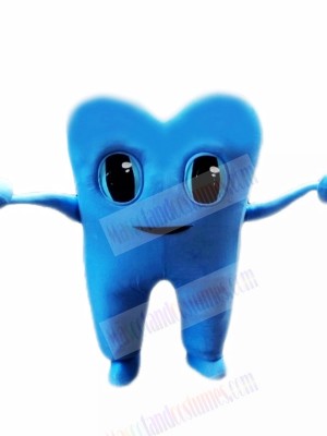 Blue Tooth Mascot Costume Cartoon