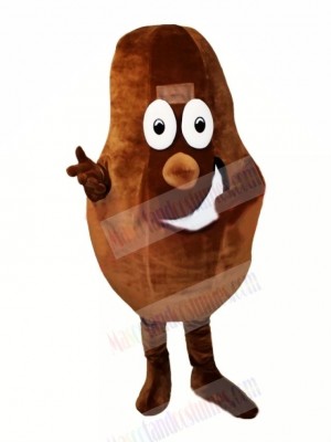 Cocoa Bean Mascot Costume Cartoon