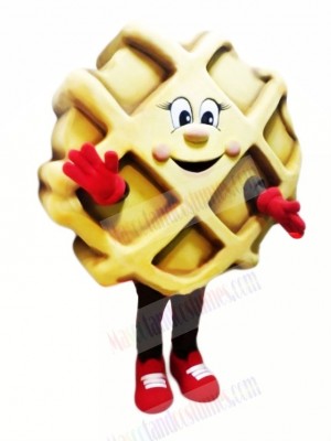 Yummy Waffle Mascot Costume Cartoon	