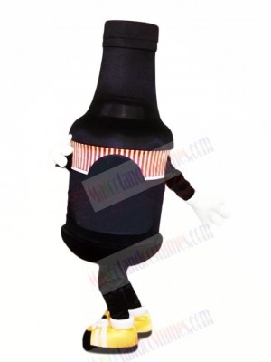 Funny Black Bottle Mascot Costume Cartoon