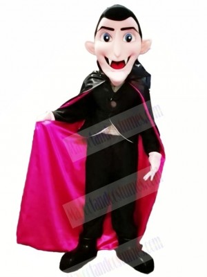 Dracula Vampire with Blue Eyes Mascot Costume Cartoon