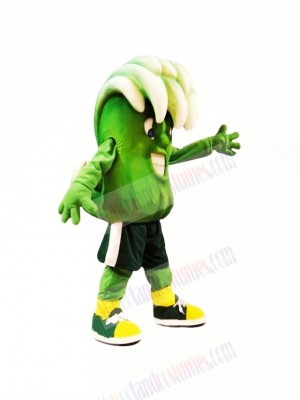 Funny Green Wave Mascot Costume Cartoon 