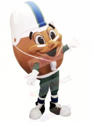 Brown American Football Mascot Costume Cartoon	