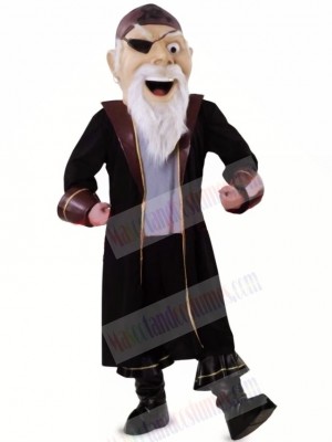 Old Pirate with White Beard Mascot Costume People