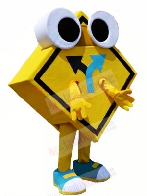 Road Sign Mascot Costume Cartoon