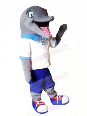 Cute Sport Dolphin Mascot Costume Cartoon