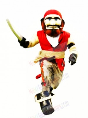 Strong Pirate with Green Eyes Mascot Costume People