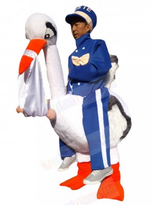 Swan mascot costume