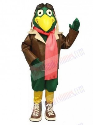 Green Pilot Bird Sky Mascot Costume Animal