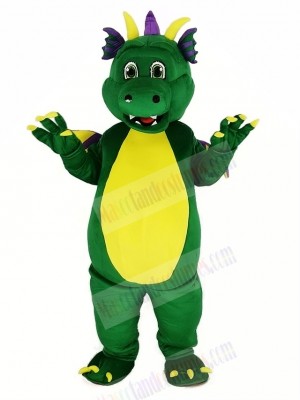 Green Dragon Mascot Costume Cartoon