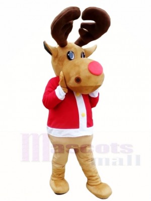 Christmas Deer Brown Reindeer Mascot Costumes Xmas Animal