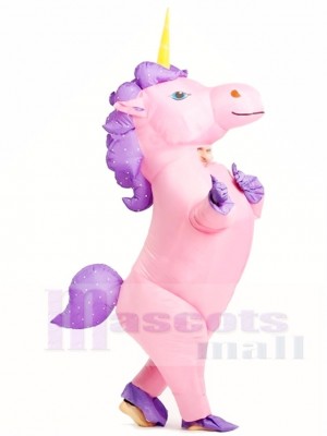 Pink Unicorn Inflatable Halloween Christmas Costumes for Adults