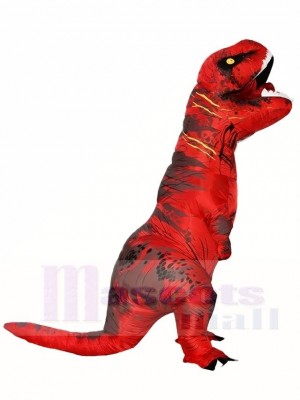 Dark Red T-REX Dinosaur Inflatable Halloween Christmas Costumes for Adults