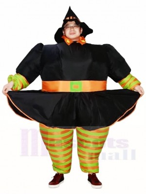 Fat Witch Inflatable Halloween Christmas Costumes for Adults