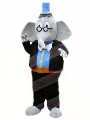 Blue Hat Elephant Mascot Costumes Animal 