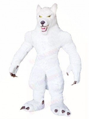 White Wolf Mascot Costumes Animal