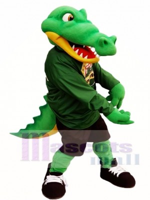 Green Athlete Crocodile Mascot Costume Alligator Mascot Costumes