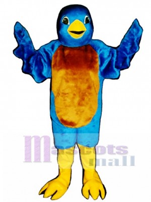 Cute Blue Bird Mascot Costume