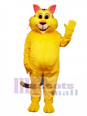 Cute Big Yeller Cat Mascot Costume