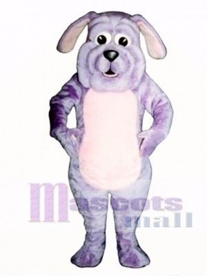 Cute Purple Pup Dog Mascot Costume