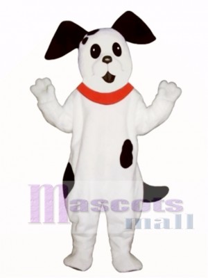 Cute Spot Dog with Collar Mascot Costume
