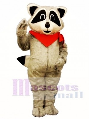 Raccoon with Neckerchief Mascot Costume